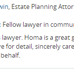 Avvo Endorsement from June 2014 of Homa S. Woodrum, Esq.